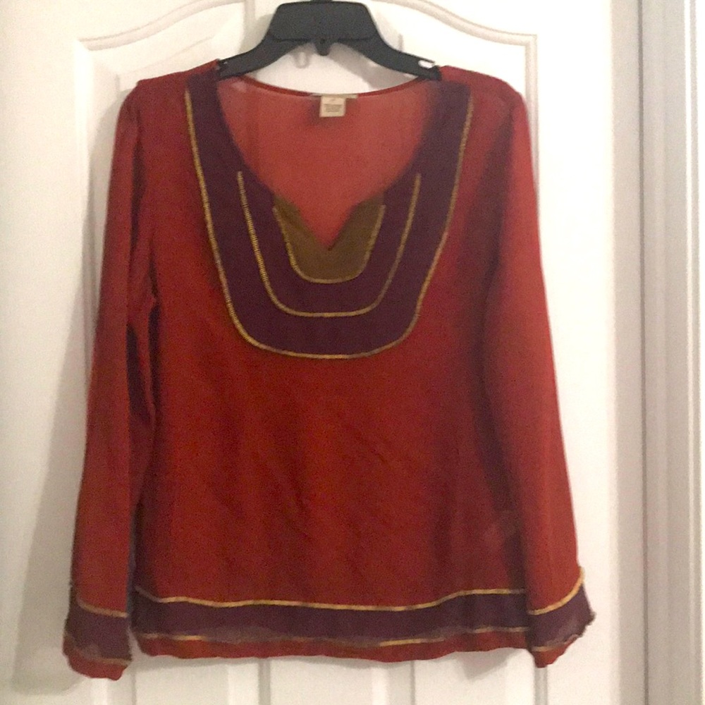 Women’s Lucky brand beaded blouse size small